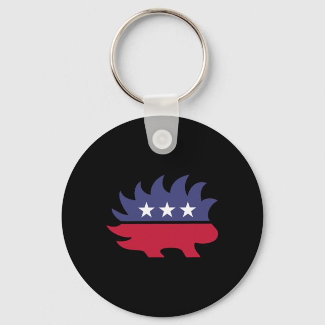 Libertarian Porcupine President Election 2020 Free Keychain (Front)