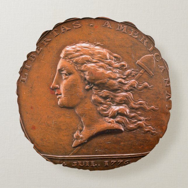 Libertas Americana, France, 1782 Throw Pillow (Front)