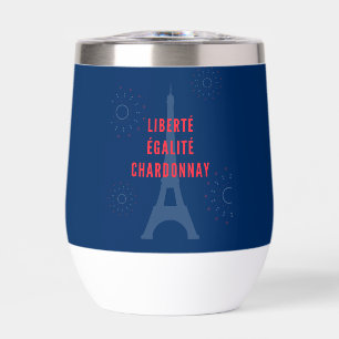 Liberté Égalité Chardonnay Funny Eiffel Tower Wine