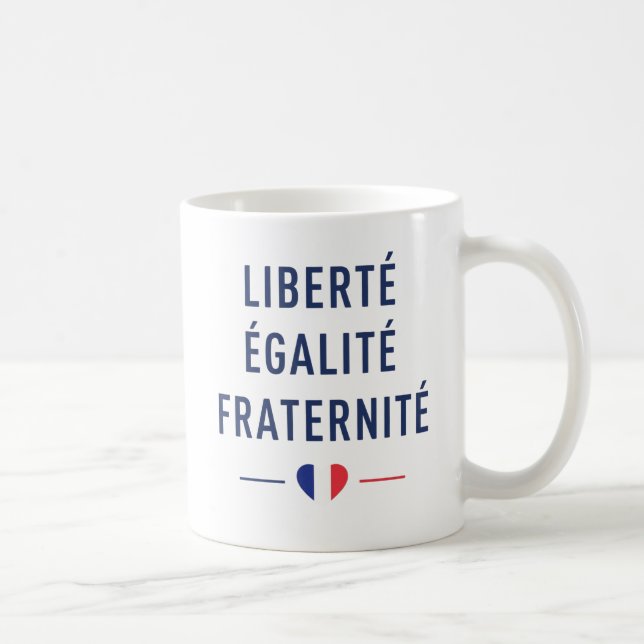 Liberté Égalité Fraternité French Motto Mug  (Right)