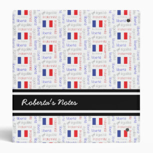 Liberté - Egalité - Fraternité French Word Patt Binder