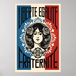 Liberte Egalite Fraternite Reproduction Poster