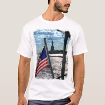 Liberté et justice patriotiques de T-shirt pour