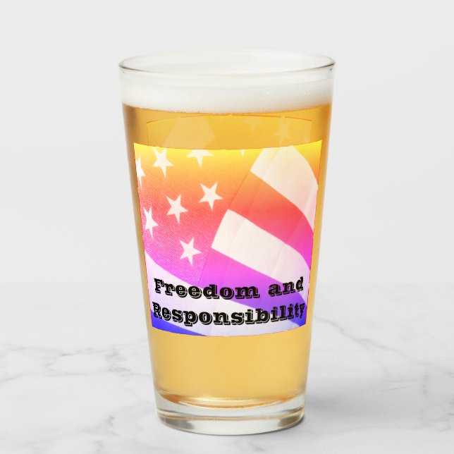 Liberté et responsabilité Coupe du verre (Devant (rempli))