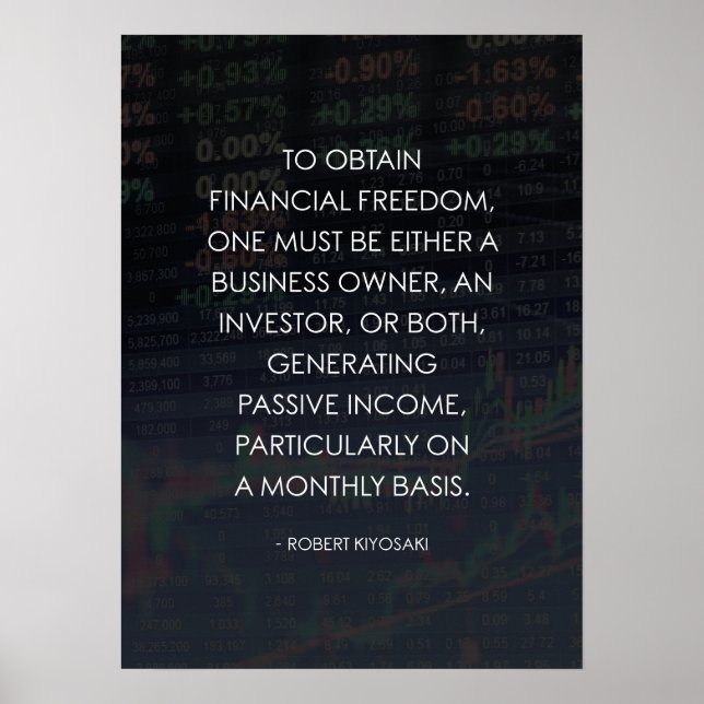 Liberté financière - Affiche de motivation du succ (Devant)