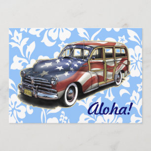 Liberté Invitations du Woody Hawaiian Party