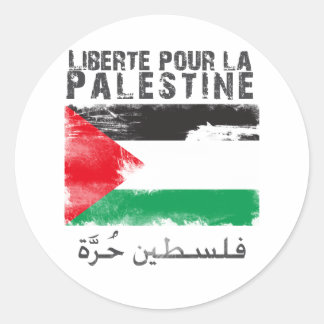 Liberté pour la Palestine (filistin hurra) Classic Round Sticker
