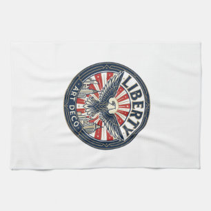 Liberty Adventure Patriotic Patriotic Pulp Book Co Kitchen Towel