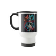 "Liberty and Justice" Travel Coffee Mug.