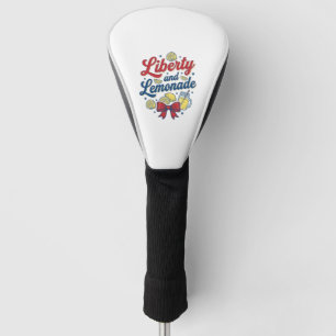 Liberty and Lemonade Patriotic Lemon Vector Shirt_ Golf Head Cover
