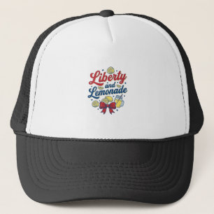 Liberty and Lemonade Patriotic Lemon Vector Shirt_ Trucker Hat