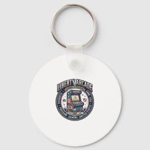 Liberty Arcade Patriotic Patriotic Arcade Gamer US Keychain