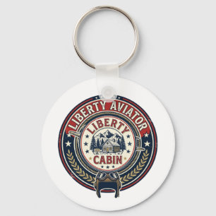 Liberty Aviator Patriotic Patriotic Aviation Vinta Keychain
