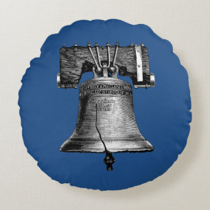 Liberty Bell, 19Th Century Round Pillow