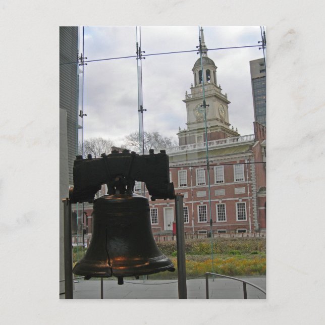 Liberty Bell and Independence Hall Postcard (Front)