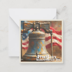 Liberty Bell Art for 4th of July Celebration Card