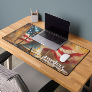 Liberty Bell Art for 4th of July Celebration Desk Mat