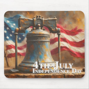 Liberty Bell Art for 4th of July Celebration Mouse Pad