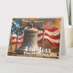 Liberty Bell Art for 4th of July Celebration Thank You Card