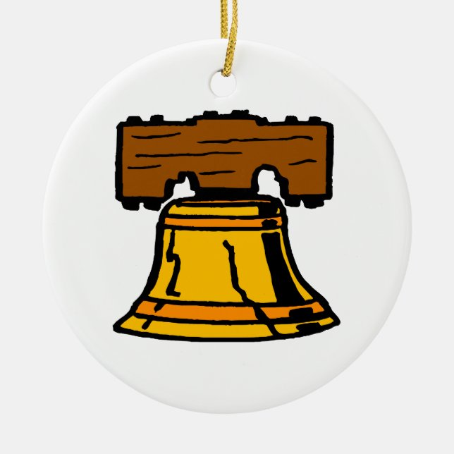Liberty Bell Ceramic Ornament (Front)