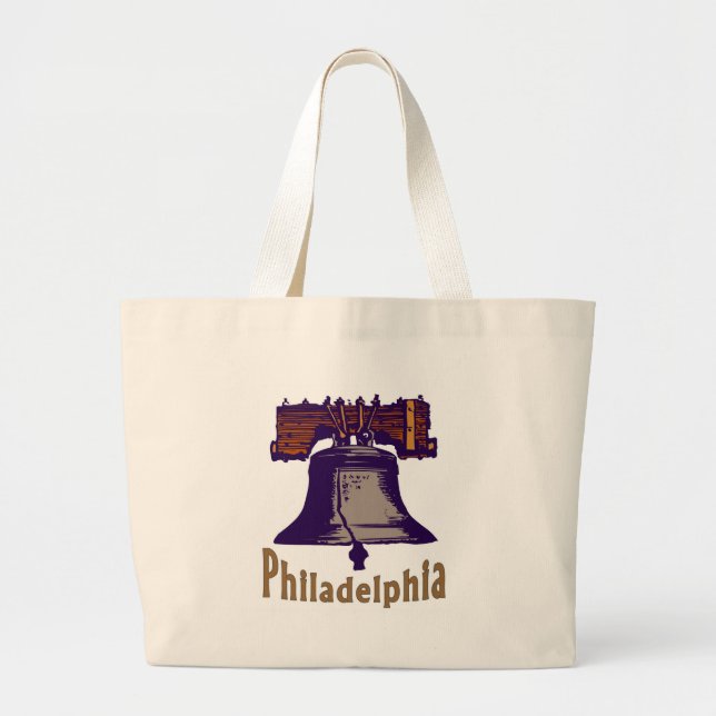 Liberty Bell Philadelphia Large Tote Bag (Front)