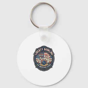Liberty Bowling Patriotic Patriotic Bowling Vintag Keychain