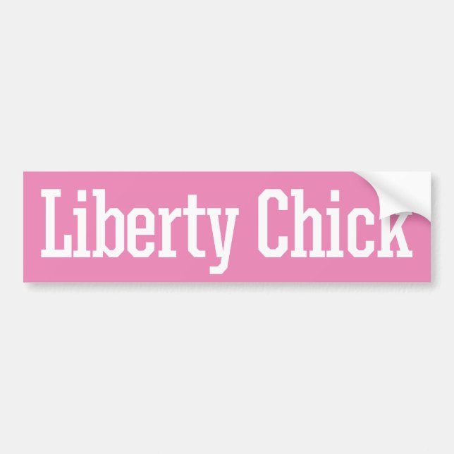 Liberty Chick Bumper Sticker (Front)