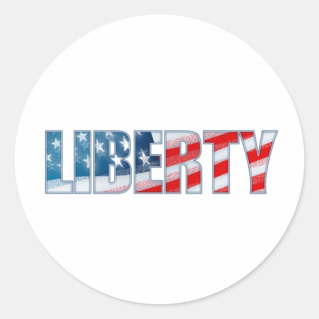 Liberty Classic Round Sticker (Front)