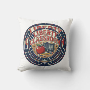 Liberty Classroom Patriotic Patriotic Teacher Clas Throw Pillow