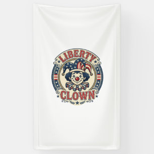 Liberty Clown Patriotic Patriotic Clowncore Cute V Banner