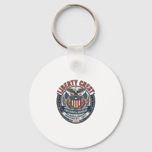 Liberty Crest Patriotic Patriotic Heraldry Coat Of Keychain