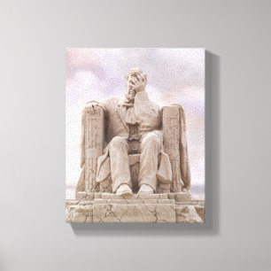 Liberty Crumbling, Facepalming Lincoln Canvas Print