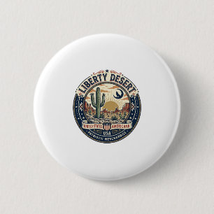 Liberty Desert Patriotic Patriotic Desert Cactus U 2 Inch Round Button