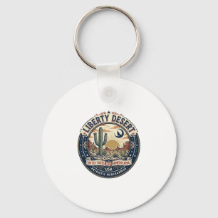 Liberty Desert Patriotic Patriotic Desert Cactus U Keychain