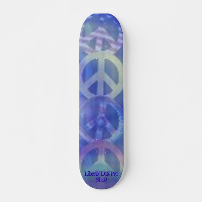 LIBERTY DOG PRO SKATEBOARD - ROAD TO PEACE - SHRED (Front)