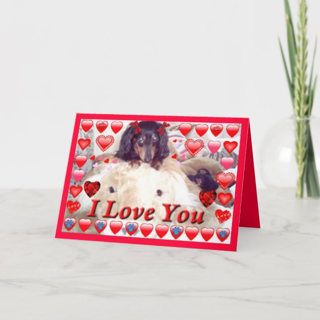 LIBERTY DOG STORE DACHSHUND VALENTINE CARDS - GIFT (Front)