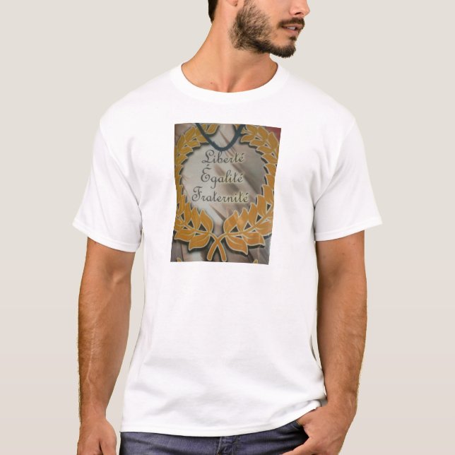 Liberty, Equality, Fraternity: Flourishing Future T-Shirt (Front)