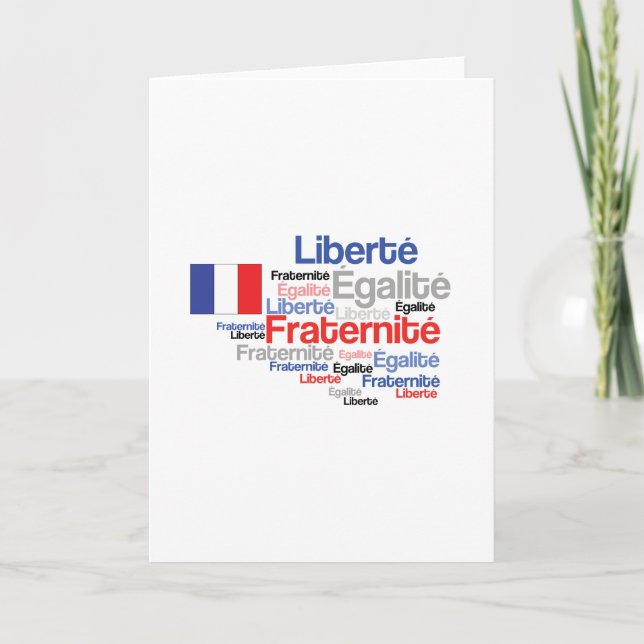 Liberty Equality Fraternity French Bastille Day Card (Front)