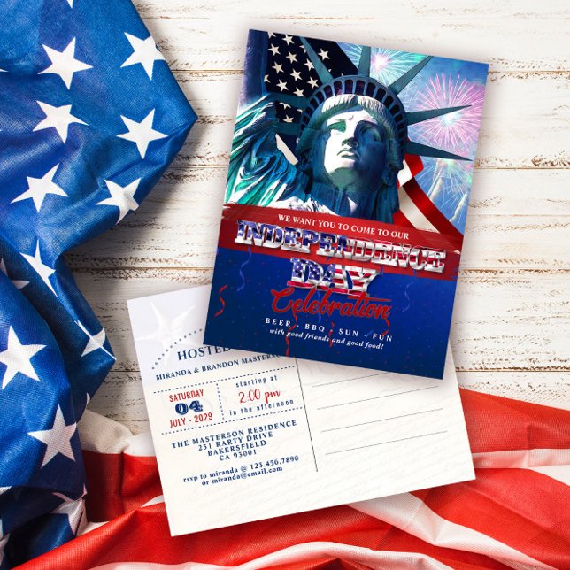 Liberty Fireworks 4 juillet Invitation du Parti (Créateur téléchargé)