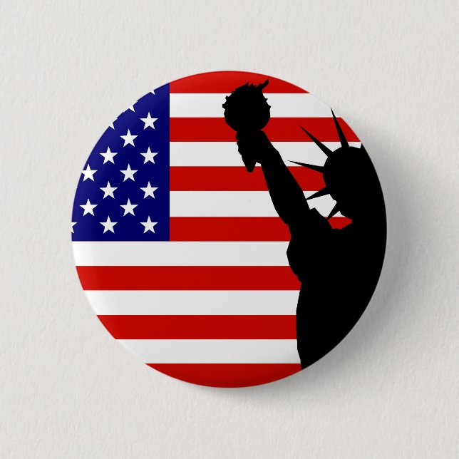 Liberty Flag 2 Inch Round Button (Front)