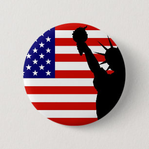 Liberty Flag 2 Inch Round Button