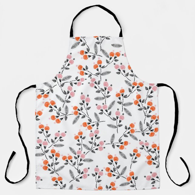 Liberty Florals: Hand-Stitched Embroidery Apron (Front)