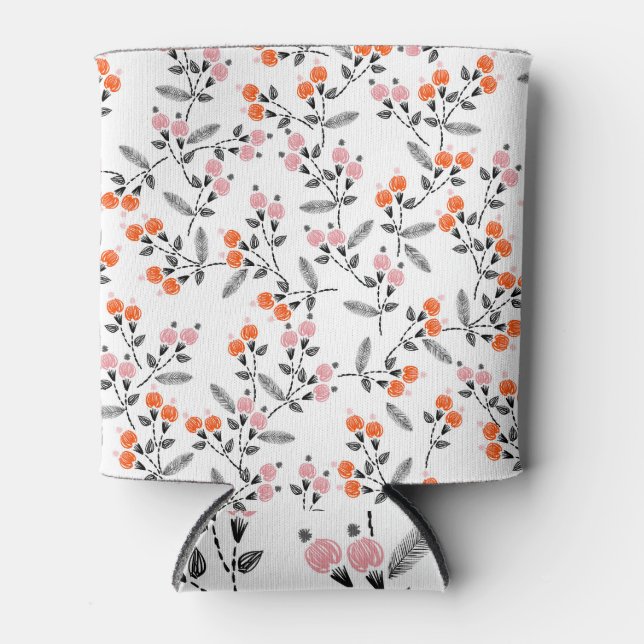 Liberty Florals: Hand-Stitched Embroidery Can Cooler (Front)