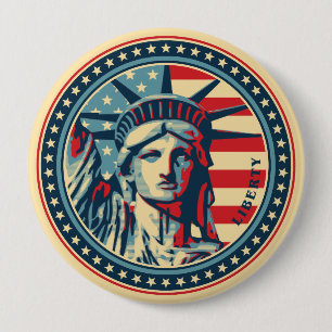 Liberty for All! 4 Inch Round Button