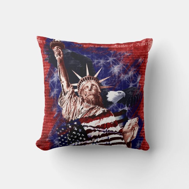 Liberty For All Throw Pillow (Front)