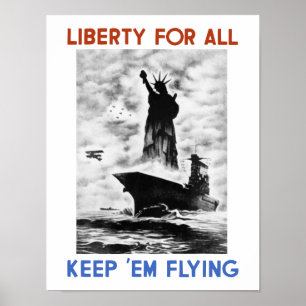 Liberty For All -- World War Two Poster