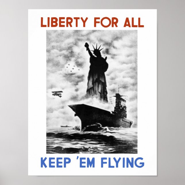 Liberty For All -- World War Two Poster (Front)