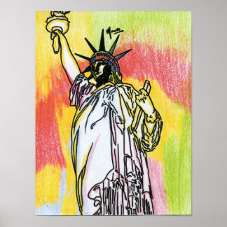 Liberty, gardienne de nos côtes Peinture Posters