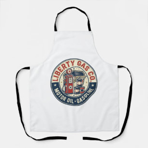 Liberty Gas Co Patriotic Patriotic Gas Station Mot Apron