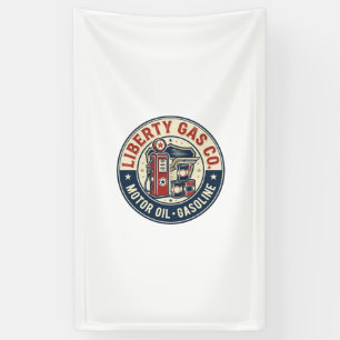 Liberty Gas Co Patriotic Patriotic Gas Station Mot Banner